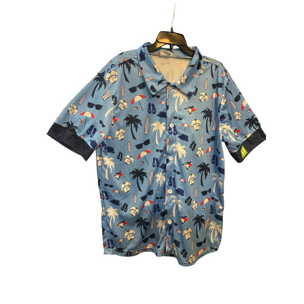 BDA Sports MLB Toronto Blue Jays Spring Training 2024 Hawaiian Shirt Size XL